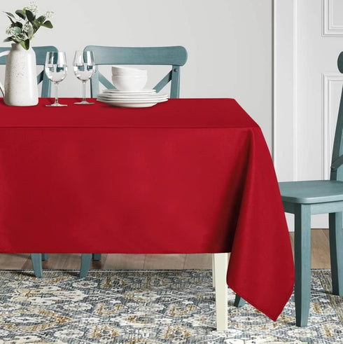 sancua Square Tablecloth, 54 x 54 Inch, Stain and Wrinkle Resistant Polyester for Dining