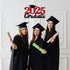 2025 Graduation Party Decorations, Wooden Sign Red Class of 2025 Photo Booth Props, 15.75x9.84 inches