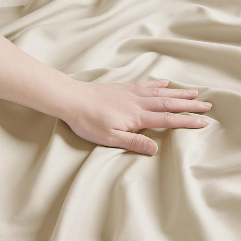 Nestl Beige Pillow Cases, Queen Size Set of 2, Soft 1800 Microfiber, 20x30 Inches