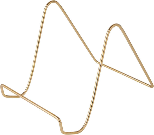 Bard's Plain Gold-toned Wire Easel Stand, 6" H x 5.5" W x 8" D