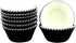 Foil Cupcake Liners Standard Black Baking Cups, 200 Pack