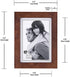 Malden 5x7 Picture Frame - Wide Real Wood Molding with Real Glass - Stonewashed Walnut