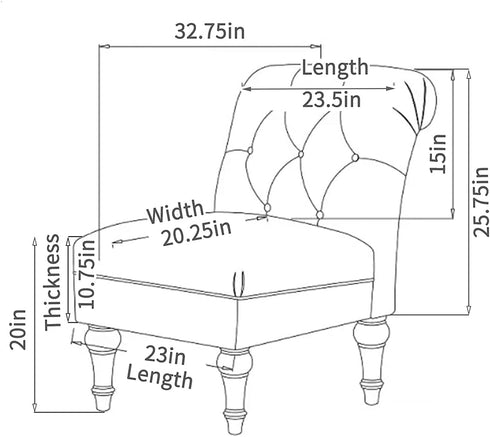 Armless Accent Chair Cover, Stretch Printed Chair Slipcover Soft Slipper Chair Covers Furniture Protector Covers