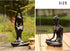 OwMell Lot of 4 Black Meditation Yoga Pose Statue Figurines Ceramic Figure Set Decor