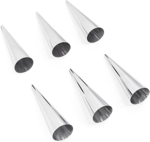Fox Run Brands Lady Lock Forms Cream Horn Molds, Set of 6, 4.5-Inch