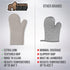 Gorilla Grip Silicone Oven Mitts Set, 12.5 in, Almond - Heat & Slip Resistant, Waterproof, BPA-Free, Cotton Lining