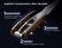 Steak Knives Set of 2, 4.8 Inch High-Carbon Japanese Stainless Steel Non-serrated Meat Knife with Wood Handle