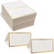 Place Cards Pack of 100 - Premium Tent Name Cards with Gold Foil Border, 2x3.5 inches for Weddings and Events