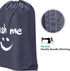HOMEST XL Wash Me Travel Laundry Bag, Dirty Clothes Organizer, Large Enough to Hold 4 Loads of Garments, Grey