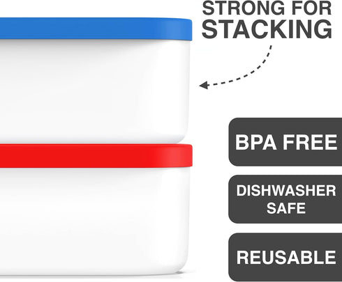 2 (Set 2) Frozen Ice Cream Containers - Quart Ea. of - Premium Reusable Freezer Storage for Homemade Ice Cream Tub