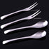 VANRA 5in Flatware Set, Silver Stainless Steel, 4-Piece with 2 Forks and 2 Spoons for Salad and Appetizer