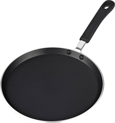 Cook N Home 10.25-Inch Nonstick Heavy Gauge Crepe Pancake Griddle, 26cm, Black