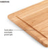 Farberware Rubberwood Cutting Board Set, 3-Piece with Juice Grooved and Finger Grips