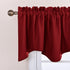 NICETOWN Burgundy Red Blackout Valances, Thermal Insulated W52 x L18 Scalloped Rod Pocket Curtains for Small Windows