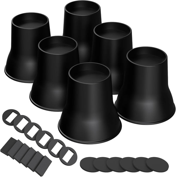MYMULIKE Bed Risers 6 Inch, 6 Pack Heavy Duty Bed Furniture Risers,