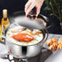 Zerodeko Stainless Steel Stock Pot With Lid Stew Cooking Pot Soup Pot Stew Simmering Pot Stockpot Pasta Pot Cookware For Home Kitchen Restaurant 18cm by Zerodeko
