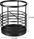 RedCall Utensil Holder, Black Metal Spatula Holder for Kitchen Countertop, Cooking Utensil Organizer, Stainless Steel