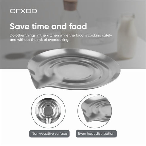 Pot Minder - Stainless Steel Pot Watcher Disc for Boil Over Prevention in Kitchen Pots (2 Pcs)