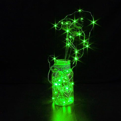 CYLAPEX 6 Pack Green Fairy Lights String, Battery Operated LED Starry String Lights for Christmas Decoration