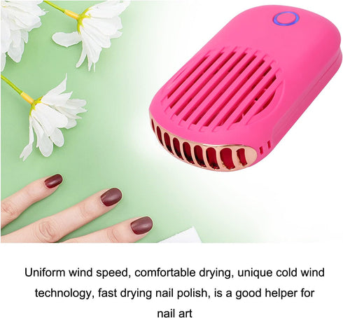 FILFEEL Eyelash Fan for Lash Extensions, Multi-Functional Portable Handheld USB Bladeless Cooling Fan (Rose Red)