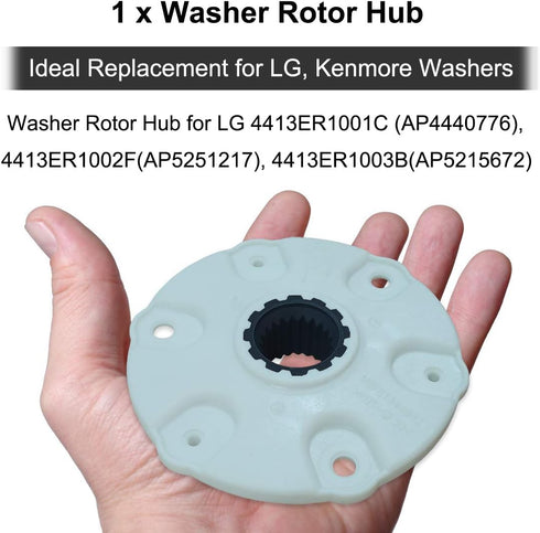 MBF618448 PBT-GF30 Washer Rotor Hub Assembly - Compatible with LG Washing Machine Parts