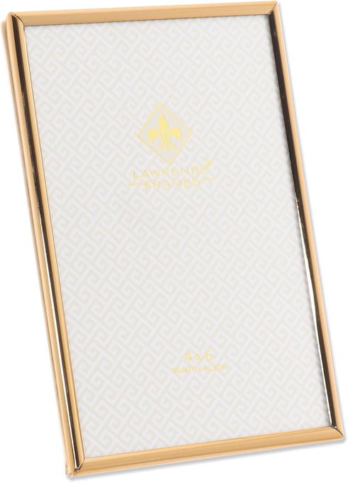 Lawrence Frames 670046 4x6 Gold Metal Picture Frame