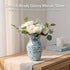 8 Inch Blue Vases for Home Decor, Light Blue Mosaic Vase, Decorative Glass Flower Vases for Centerpieces Living Room