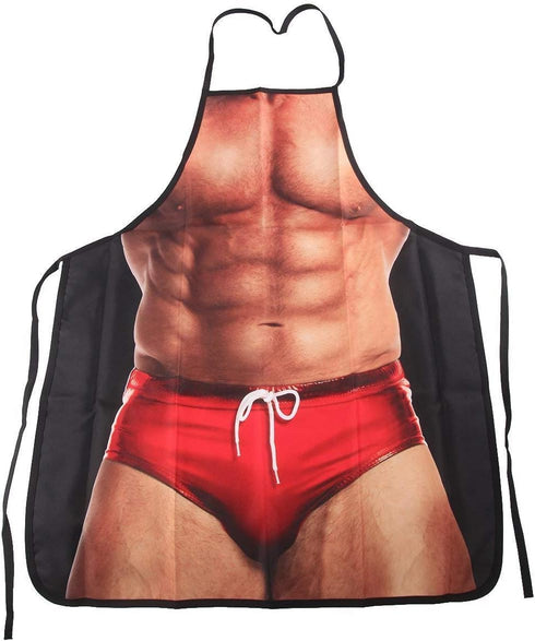 Funny Creative Kitchen Apron, Gift for Men, Cooking Grilling Baking Party