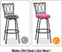 4PCS 13-16 Inch Deisy Dee Round Bar Stool Seat Covers Stretch Round Chair Covers for Stool Chair (hot Pink)