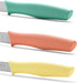 Arcos Paring Knife Set, 3 Pieces, 4 Inch Stainless Steel, Colorful Kitchen Knives, Orange, Yellow, Blue