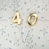 Bailym Gold Number 40 Birthday Candles - Cake Topper for 40th Birthday Decorations Party