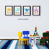 Funny Colorful Bathroom Ocean Life Quotes Art Print, Set of 4 8X10 inch Canvas Wall Art for Kids Washroom