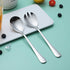 Berglander Stainless Steel Salad Server Set, Pack of 2, Shiny Silver Salad Spoon and Fork