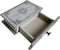 Vintage Book Storage Box with Drawer, Distressed Gray Faux Leather Cover with