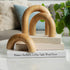 3-Piece Set Natural Arches Home Decor Aesthetic Shelf Objects, Coffee Table, and Bookshelf Accent, Japandi Modern