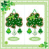 Friday Night St. Patrick's Day Door Sign - Irish Hanging Welcome Board with 3-D Cardboard Green Shamrock Hanger
