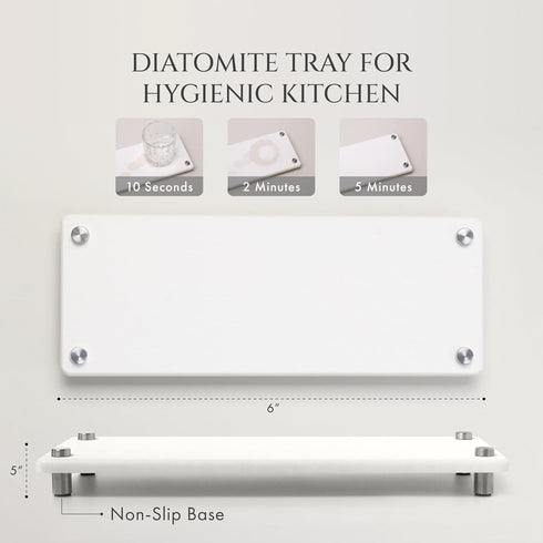 Set Counter Set FINESSY Modern Hand and Dish Soap Dispenser for Kitchen with Tray and Bamboo Brush, Kitchen Soap