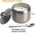 15oz hiwafifi Sugar Bowl with Lid And Spoon, Stainless Steel Sugar Creamer Container, Round Sugar Jar, Durable Sugar