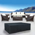 FLR 126Inches Patio Table Cover Veranda Rectanguler Black Waterproof Outdoor Dinner Protector Dust-Proof Table Desk