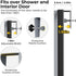 3-Tier 4 ODesign Over The Door Shower Caddy, Adjustable Hanging Shower Caddy with Soap Holder & Hooks, Rustproof