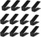 Pack of 12 Pcs Shoe Slot Organise Storage Adjustable 3-Level Height Shoe