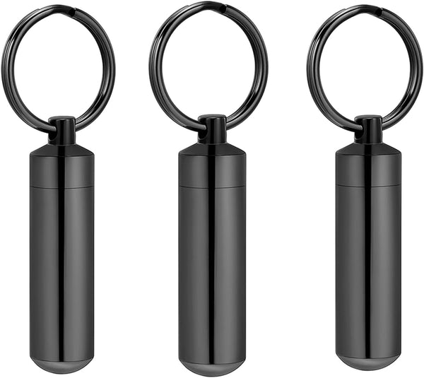 Cremation Jewelry Urn Keychain for Ashes, Cylinder Keepsake Necklace for Women and Men