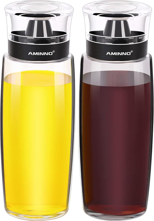 Oil and Vinegar Dispenser 2 Pack, Olive Oil and Vinegar Cruet Dispenser