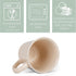 Elanze Designs Cream Matte Glaze Finish Stoneware Coffee Cup Mugs Set of 4, 17 Ounce