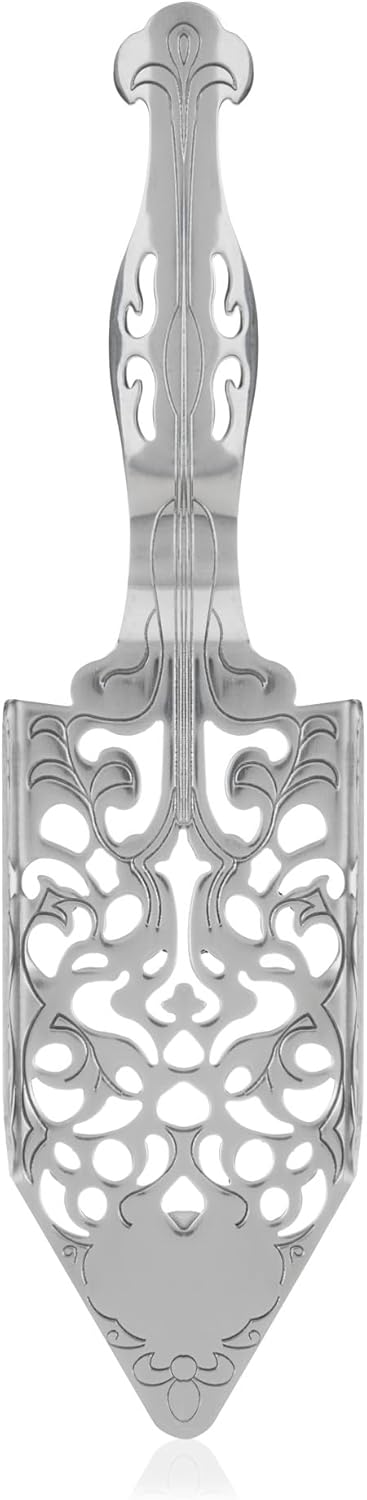 Viski Vintage Style Absinthe Dripper Spoon, Dishwasher Safe Stainless Steel Set of 1, Silver