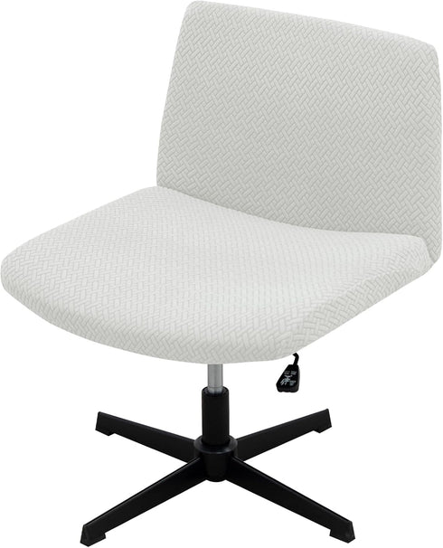 MIFXIN Armless Office Chair Cover Stretch Jacquard Wide Seat Modern Vanity Chair