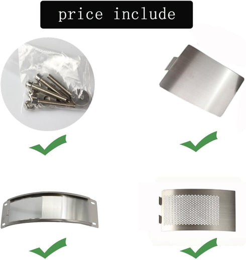 Draft Door Screen Kit Replacement Parts for Large and Medium Big Green Egg, for Big Green Egg Accessories, Green Egg