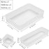 Poeland Frosted 10 Pcs Drawer Organizer Tray Storage Box for Bedroom Dresser Bathroom Kitchen