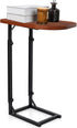 Premium Adjustable C-Shaped End Table for Couch, Mini Side Tables for Sofa, Small Coffee Table with Metal Frame