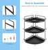 Lvssci 3 Countertop Countertop Corner Shelf Tier Bathroom Organizer Kitchen Bathroom Perfume Trays for Dresser Cosmetic